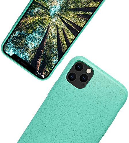 eplanita Eco Mobile Phone Case for iPhone 11 Pro, Plant Fibre, Drop Protection Cover, Durable and Sustainable (Mint, for iPhone 11 Pro)