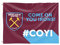 FOCO Officially Licensed West Ham United FC Motivational Slogan Football Club Flag