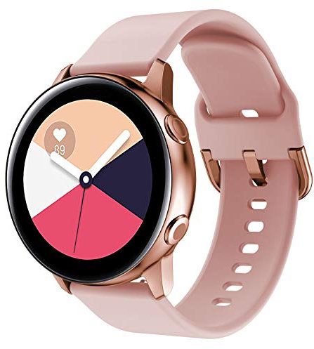 Syxinn Compatible avec le bracelet Galaxy Watch Active/Active2 40 mm 44 mm, Galaxy Watch 4/4 Classic/Watch 3 41 mm, Bracelet de montre sport en silicone pour Galaxy Watch 42 mm/Gear Sport/S2 Classic,