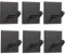 FOMANSH Heavy Duty Adhesive Hooks, Stick on Wall Adhesive Hangers, Strong Stainless Steel Holder, Self Adhesive Hooks for Kitchen Bathroom Home Door Towel Coat Key Robe 6 Packs Black