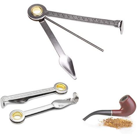 Kare & Kind 3in1 Smoking Pipe Tool - Tamper, Poker, Reamer - Effective Cleaning Tool - 2 Pack - Also Works for Shisha, Hookah, Water Pipe
