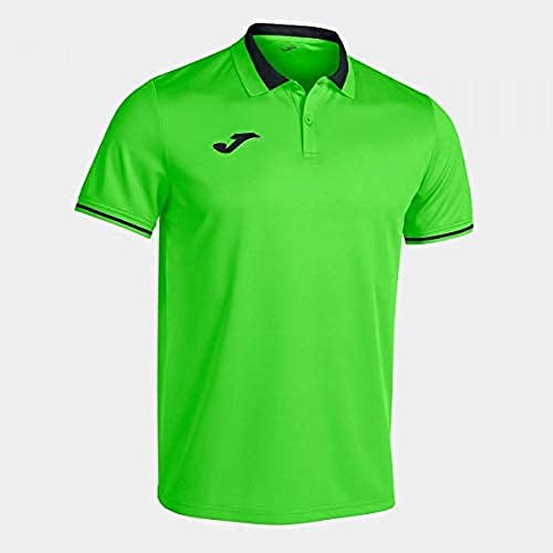 Joma Polo Kurzarm Championship VI Flúor Grün Schwarz, 101954.021.M