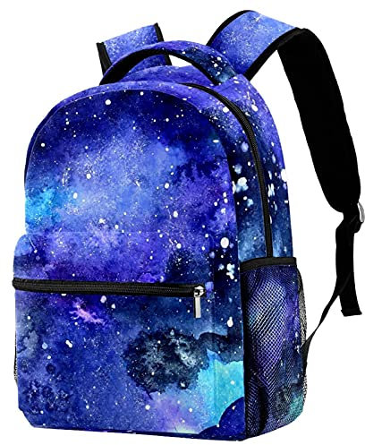 Glitter Night Starry Sky Paint Blue Travel Laptop Backpack, Mens Causal School Rucksack With Adjustable Strap