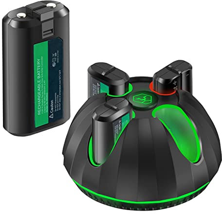 DR.VIVA Bateria Mando para Xbox Series S, 4x1300mAh Batería Recargable & Cargador Mando para Xbox One, Recargable Battery Pack Accesorios para Xbox Series X|S/Xbox One X|S