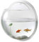 POPETPOP Aquarium à poisson rouge - Vase mural à suspendre en acrylique - Décoration d'intérieur - 15 cm de diamètre