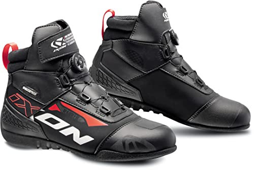 Ixon Ranker WP Scarpe Moto (Black/White/Red,45)