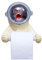 123Arts Toilettenpapierhalter, Orang-Utan, Astronaut, Kunstharz, Rollenpapierhalter, Wandmontage, Handtuchhalter