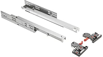 3D Adjustment Soft Close Undermounting Full Extension Drawer Slides Runners (600mm)