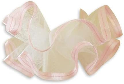 KERZENMANSCHETTE TÜLL ROSA mit Satinband – Ø 3–6 cm – TROPFSCHUTZ & Dekoration für TAUFKERZEN & KOMMUNIONSKERZEN für Mädchen – Festliches Accessoire – MaMeMi Markenqualität
