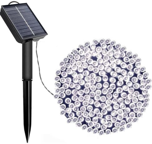 Solar String Lights Outdoor, Upgraded 120 LED Solar Fairy Light Waterproof Garden Light Christmas Tree Decorative Ornaments Gifts for Thanksgiving Wedding Party (Cool White) [Energy Class A++]