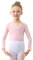 boruizhen Cache-Coeur de Danse Classique en Coton Haut de Danse Manches Longues Veste de Ballet pour Enfants Filles Femmes Rose L