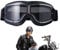 Motorradbrille PU Leder Sonnenbrillen Retro Radbrille Helmbrille Fliegerbrille Winddicht Motorradbrille Herren Crossbrille Motocrossbrille Verstellbare Für ATV Bike Motocross Brille Schutzbrille