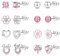 8 Pairs Pink Stud Earrings for Girls 925 Sterling Silver Stud Sets Cute Kids Girl Earrings Heart Cubic Zirconia Hypoallergenic Sleeper Silver Earrings for Girls