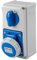 Prise fermée verticale avec sectionneur interrupteur, avec fond, 220 V 230 V, 3 pôles 2P+T, 32 A, IP67 - Rosi 19.3232B6