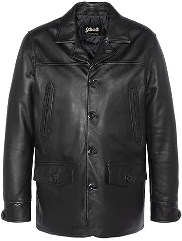 Schott NYC Lcvint Giacca in Pelle, Nero, S Uomo
