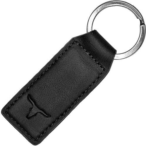 URBAN FOREST Schlüsselanhänger Leder mit Geschenkbox I Schlüsselring für Autoschlüssel mit RFID I Geschenk für Damen & Herren (Nappa Schwarz)