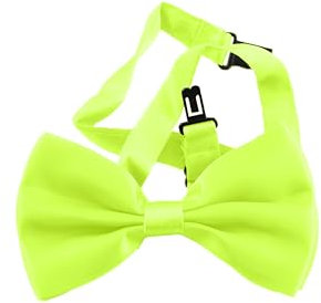 TMK Schmetterlingskrawatte Fliege festliche Accessoires Unisex mit Pailletten und mehrfarbig verstellbar für Erwachsene und Kinder Unisex Code 27600, neongelb, Erwachsene