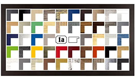 Multicolore Bilderrahmen Posterrahmen Puzzlerahmen 50x100 cm Braun Dunkelbraun 100x50 cm mit weisser Rückwand und klarem Acrylglas