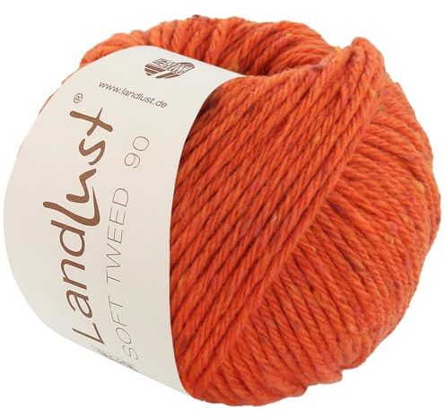 LANA GROSSA Landlust Soft Tweed 90 | Klassisch verzwirntes Tweedgarn aus Schurwolle mit mehrfarbigen Noppen | Handstrickgarn aus 100% Merinowolle | 50g Wolle zum Stricken & Häkeln | 90m Garn FB24