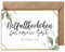 WBdesignz Notfallkörbchen Schild Hochzeit mit Umschlag – Karte „Für unsere Gäste – Bitte bedient euch - elegante Deko im Greenery-Stil für Hochzeitsfeier, Event, Party querformat (DIN A6)