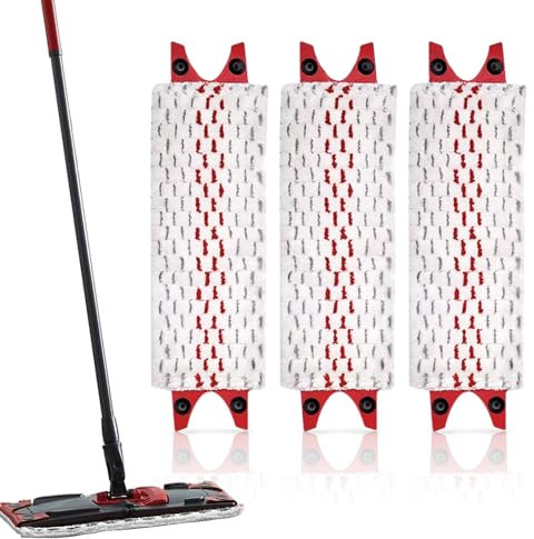 3 Pcs Straccio di Ricambio Microfibra Compatibile, Testine di Ricambio in Microfibra Mocio XL, Rimuovere le Macchie dal Pavimento, Compatibile con La Maggior Parte Delle Marche di Mocio