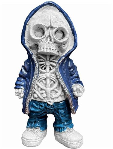 YGCHEN Skelett Figuren Halloween Totenkopf Statue Deko Horror Figuren Coole Skelettfiguren Gothic Skelett Skulpturen Harz Totenkopf Figur Halloween Kindergeburtstag