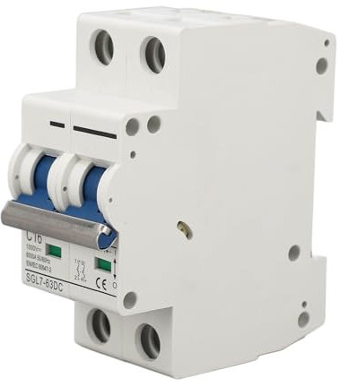 Disjoncteur Miniature DC 2P 1000V 16A, Montage sur Rail DIN, Interrupteur de Déconnexion D'isolateur de Système PV, Libération Magnétique Thermique