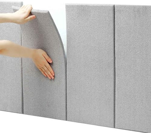 HLTQL Panel De Pared Adhesivo Acolchado、Acolchado Pared Cama NiñOs Adhesivo、Cabecero Adhesivo、Panel Acolchado para Pared(#Grey)