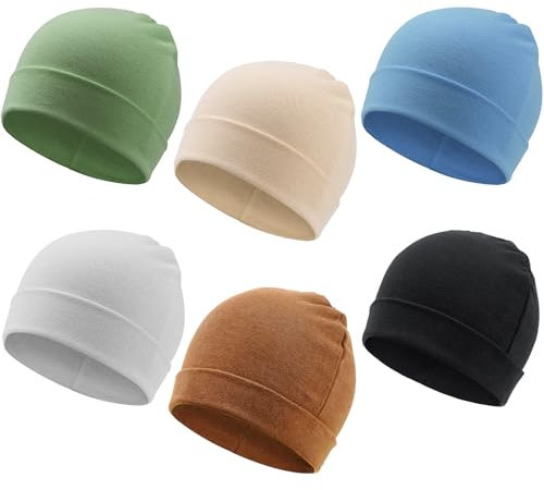 DRESHOW Neugeborenes Baby Mütze Hut Unisex Mützchen Kleinkind Mütze Kinder Weiche Niedliche Strickmütze Warme Krankenhaus Babymütze für Jungen und Mädchen 0-6 Monate
