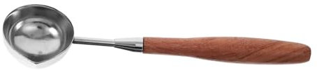 Garneck Edelstahl Wachssiegel-löffel Mit Rundem Holzgriff Schmelzlöffel Für Wachsversiegelung Speziallöffel Zum Schmelzen Und Gießen Von Siegelwachs Werkzeuge Für Wachssiegel