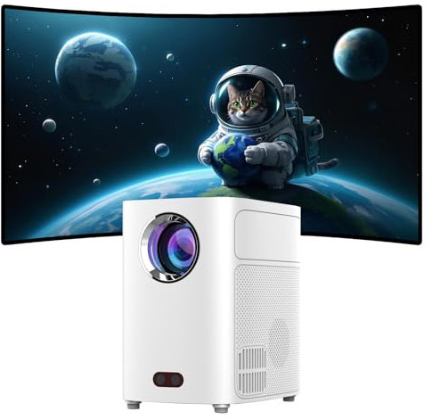 VenirCool Q2 Ultra Mini Projector, Smart Portable Projector with WiFi and Bluetooth, 4K Proyector for Indoor/Outdoor Use Movie Projector Compatible with TV Stick Smartphone/HDMI/USB for Bedroom/Home