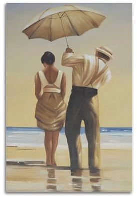 RedMush Jack Vettriano Poster su tela (35) Poster decorativo da parete Stampa d'arte per soggiorno, camera da letto, decorazione senza cornice - 20 x 30 cm