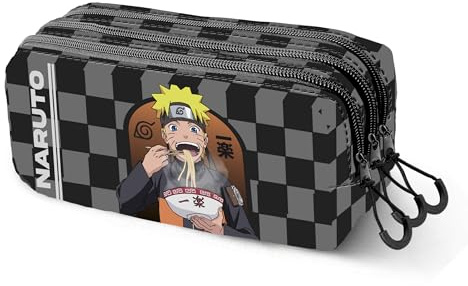 Naruto Ichiraku-Trousse Trick Fan 2.2, Noir, 23 x 11 cm
