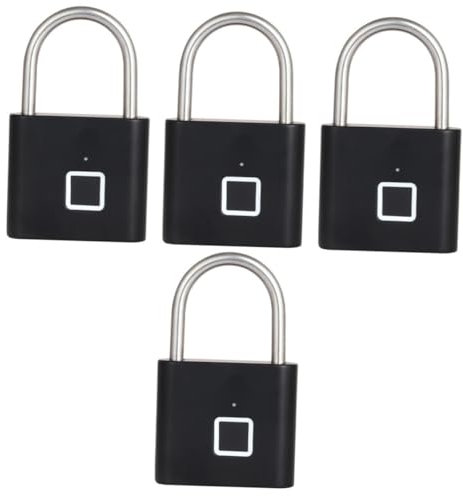 HOMSFOU 4pièces Cadenas à Aluminium Verrou Étanche Et Anti-corrosif Pour Casiers Et Extérieurs Verrou Intelligent Portable Pour Sécurité Renforcée