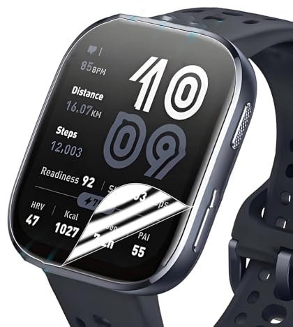 Stejnhge Pellicola idrogel 5pcs per Ama zfit Bip 6 SmartWatch, HD Trasparente TPU Pellicola Protettiva Morbida Protezione Schermo