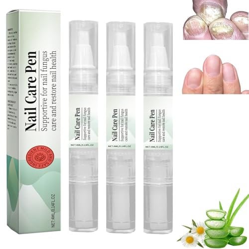 Nail Fungus Pen, Mullend Nail Care Pen Fungus, Swissclear Anti Fungal P-en, Nail Fungus Treatment for Toenail, Antifungal pen, Nail Strengthener With Tea Tree Oil, Aloe Vera & Vitamin E (3)