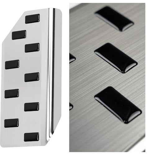 CHROMEMASTER Repose-pied Conducteur en Acier Inoxydable – Plaque Antidérapante, Sans Perçage, Compatible avec Peugeot Partner 2018+ ; Accessoire auto : Plaque Talon de Protection & Moulure Décorative