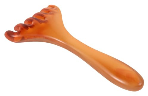 WATIIFUFU Kopfmassagegerät mit Breiten Zähnen aus Kunstharz Ergonomisches Design Entspannende Wirkung für Gua Sha Therapie und Manuelle Kopfhautmassage bei Männern