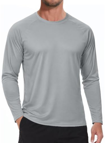 Men's UV Sun Protection UPF 50+ Long Sleeve T Shirt Quick Dry Workout Tee Tops