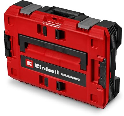 Einhell E-Case S-F SEALED Systemkoffer | E-Case System | max. 90 kg | staubdicht, strahlwassergeschützt | 44 x 33 x 13 cm | passend: Half Size E-Cases