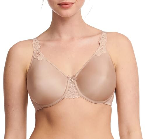 Chantelle Women's, HEDONA, Covering Molded BraSkin, Women's invisible lingerie, Brown (Cafe Latte 12), 42DD
