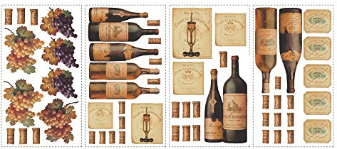 RoomMates Repositionable Wall Stickers Wine Tasting