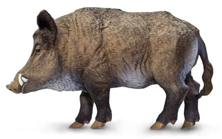 Safari Ltd. Wildschwein-Figur – Detaillierte 8,9 cm große Kunststoff-Modellfigur – lustiges pädagogisches Spielzeug für Jungen, Mädchen und Kinder ab 3 Jahren, Braun