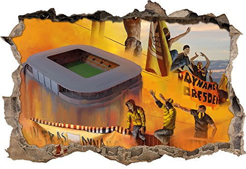 Ultras Dresden und Stadion, 3D Wandsticker Format: 62x42cm, Wanddekoration