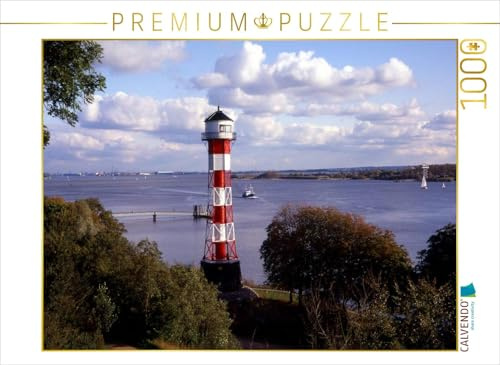 CALVENDO Puzzle Leuchtturm Wittenbergen, Elbe | 1000 Teile Lege-Größe 64 x 48 cm Foto-Puzzle für glückliche Stunden