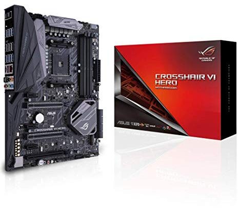 Asus ROG Crosshair VI Hero Gaming Mainboard Sockel AM4 (ATX, AMD X370, 4x DDR4 Speicher, 8x SATA 6Gb/s, Aura)