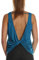 icyzone Damen Sport Tops Rückenfrei - Ärmellose Yoga Gym Oberteil Shirt Fitness Tank Top (M, Denim)