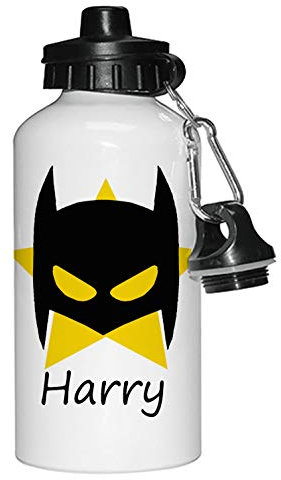 Tigerlilyprints Personalised School Bottle -Superhero Kids Water Bottle-Name Gift-Reusable-Boys Girls Sports Bottle - More Designs Here
