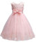 Discoball Robe en tulle à fleurs pour fille - Pour fête, demoiselle d'honneur, mariage, Rose, 7-8 ans
