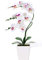 YSZL Phalaenopsis-Orchidee aus künstlicher Seide, 38,1 cm hoch, Weiß